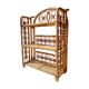 Vintage 1950s rattan folding shelf