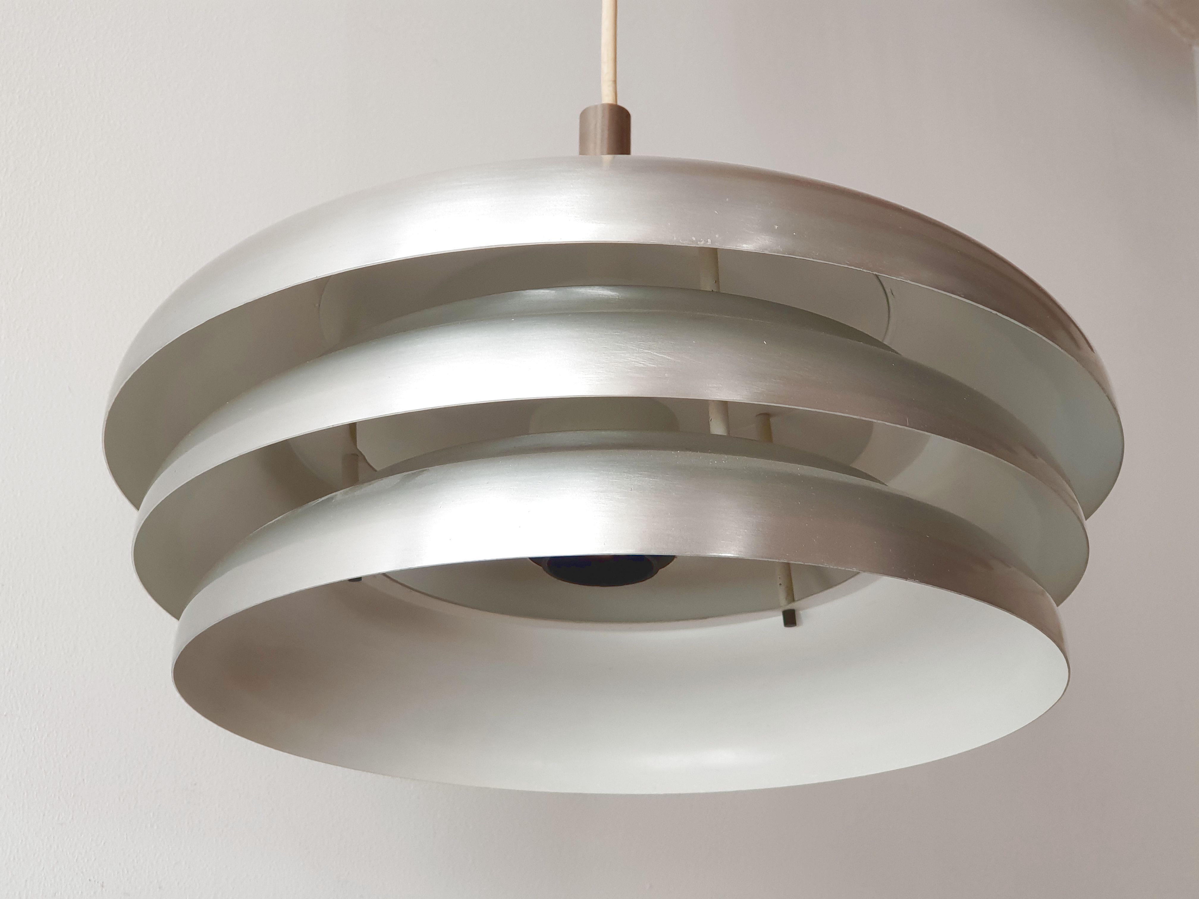 Scandinavian brushed steel hnaging 1960 vintage
