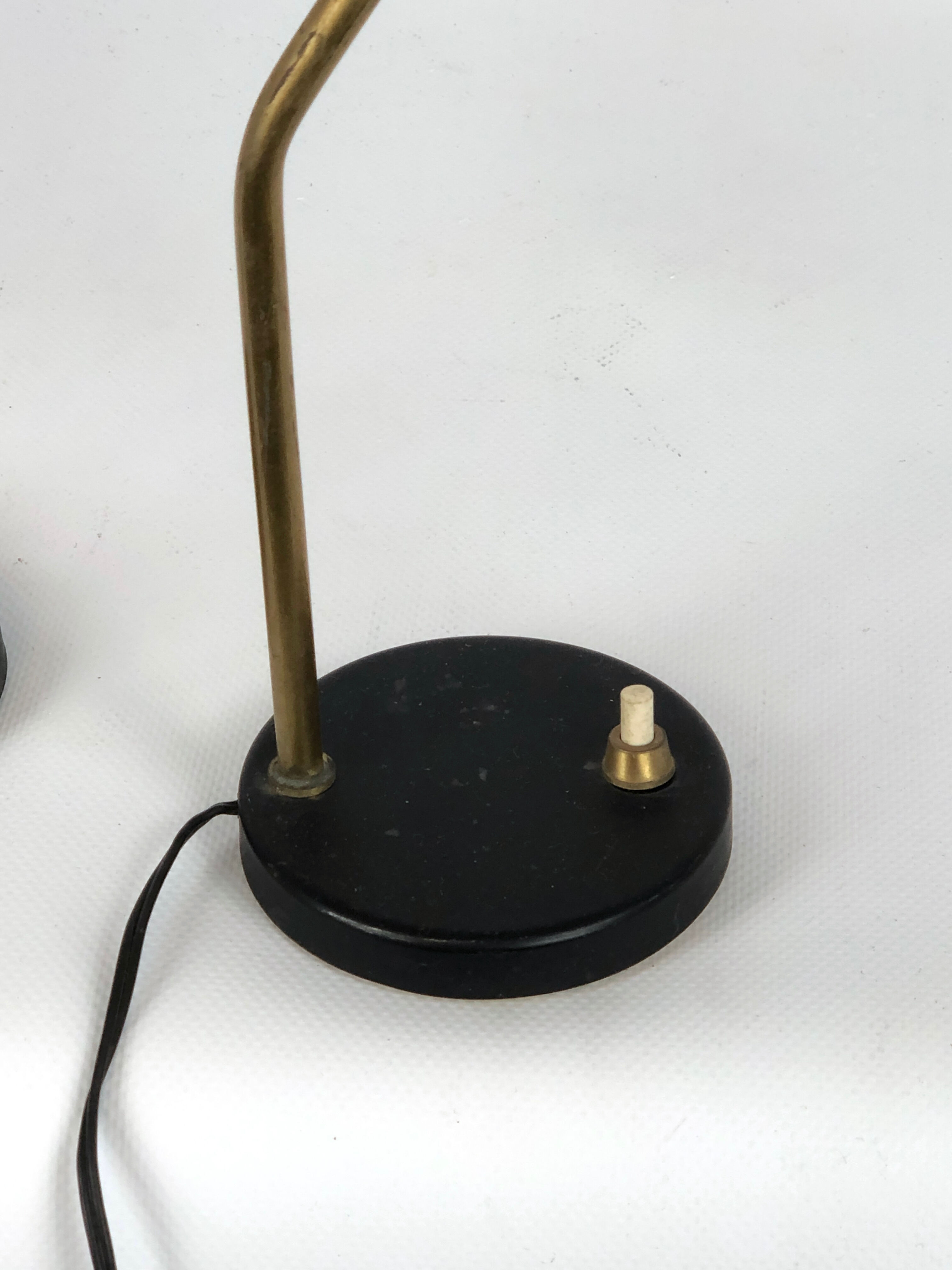 Mid-century Italian adjustable cone table lamps