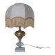 Lampe cristal taillé à la main et marbre blanc 57 cm