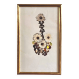 Vintage flower collage made from butterfly wings