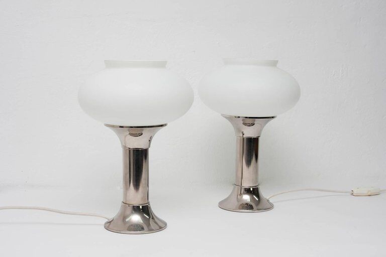 VEB Narva 1960s table lamps pair