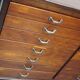 British mahogany apothecary cabinet or drawer bank, 1930s