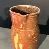 Pitcher in enamelled sandies - cooking wood / salt