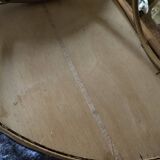 Vintage rattan corner shelf