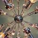 Sputnik chandelier in chrome metal, 20 light points, 70s