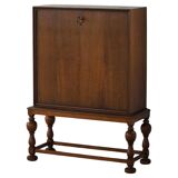 Modern Danish secretary, unique handmade oak, mid-20th century.