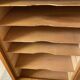 50s/60s light oak curtain filing cabinet low model with removable shelves