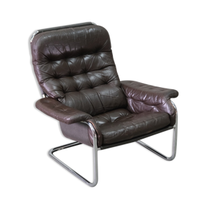 Fauteuil en cuir mid