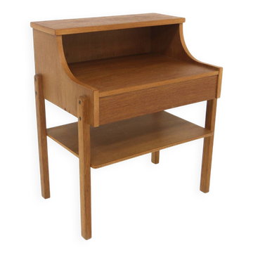 Scandinavian bedside table in teak, AB Carlströms, Sweden, 1960.