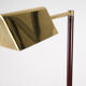 Lampadaire en laiton et bois