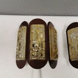 A set of Vitrika wall lamps in great condition with Orrefors glass 1970s