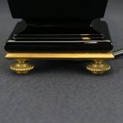 Baccarat, pied de lampe en cristal noir