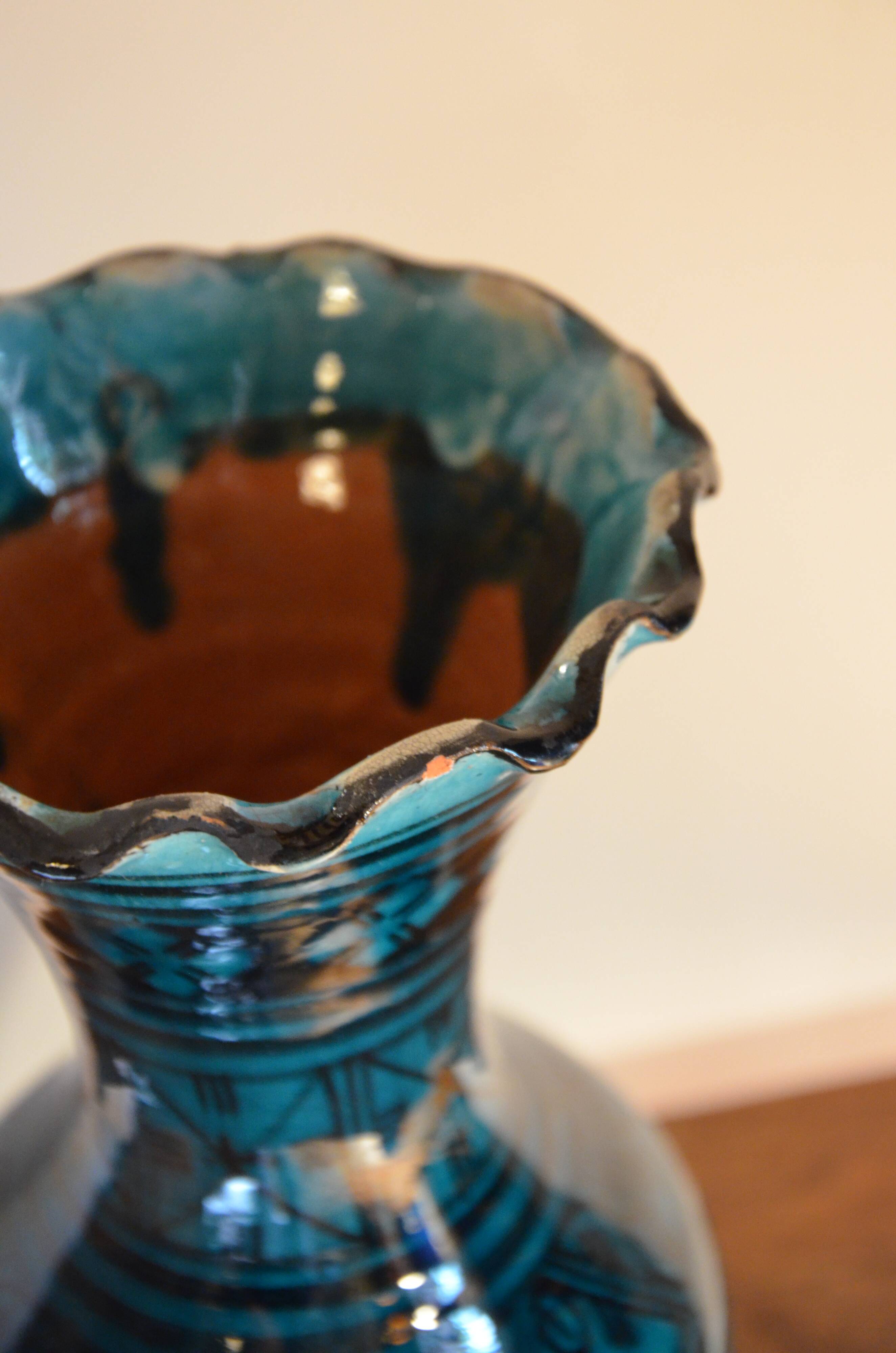 Moroccan Safi ceramic vase