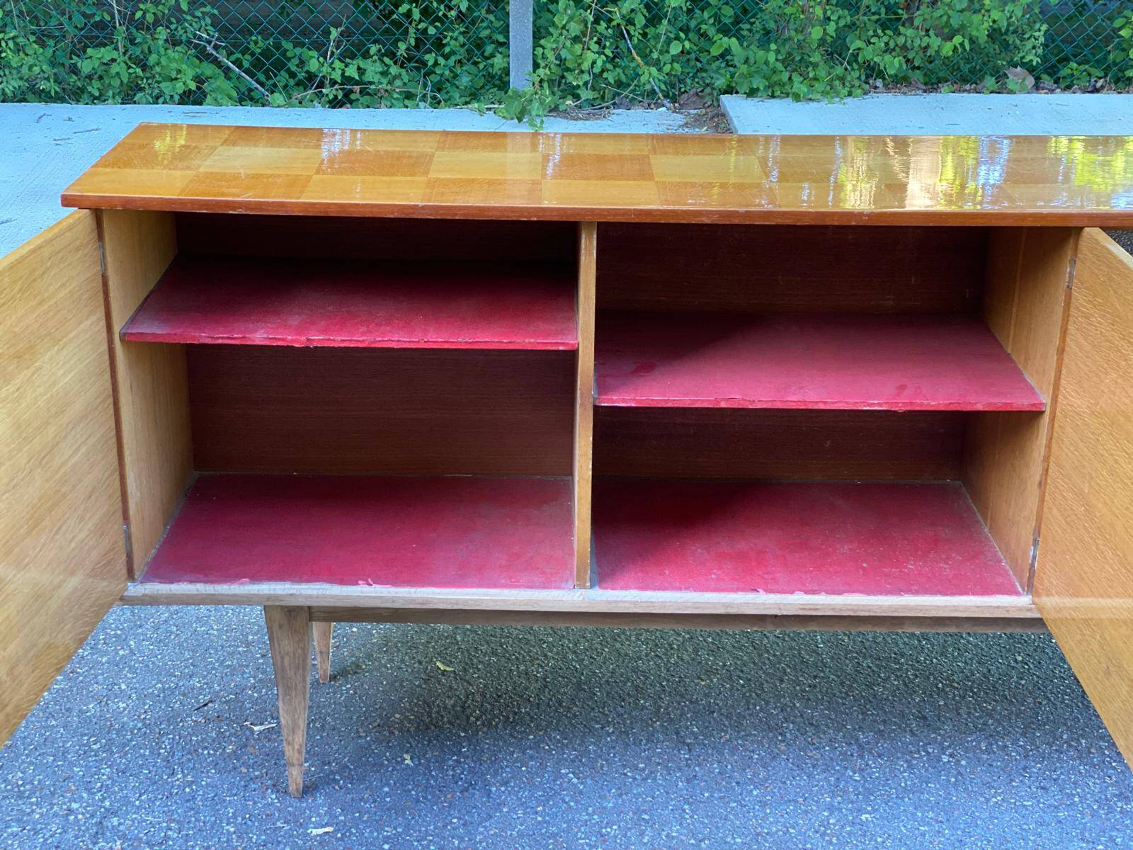 Scandinavian sideboard in solid wood and rosewood 200cm