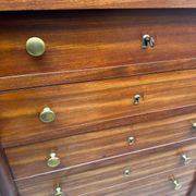 Empire chest of drawers in mahogany and black marble, 19th century