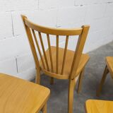 Set of 4 Baumann bistro chairs model 153 stamped 1981.
