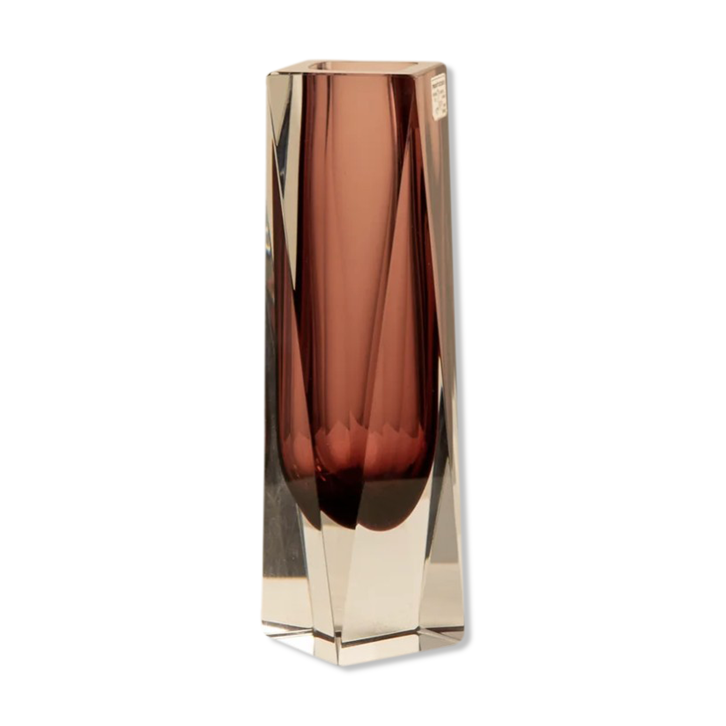 Bordeaux "Diamond" vase by Flavio Poli for Mandruzzato 70's