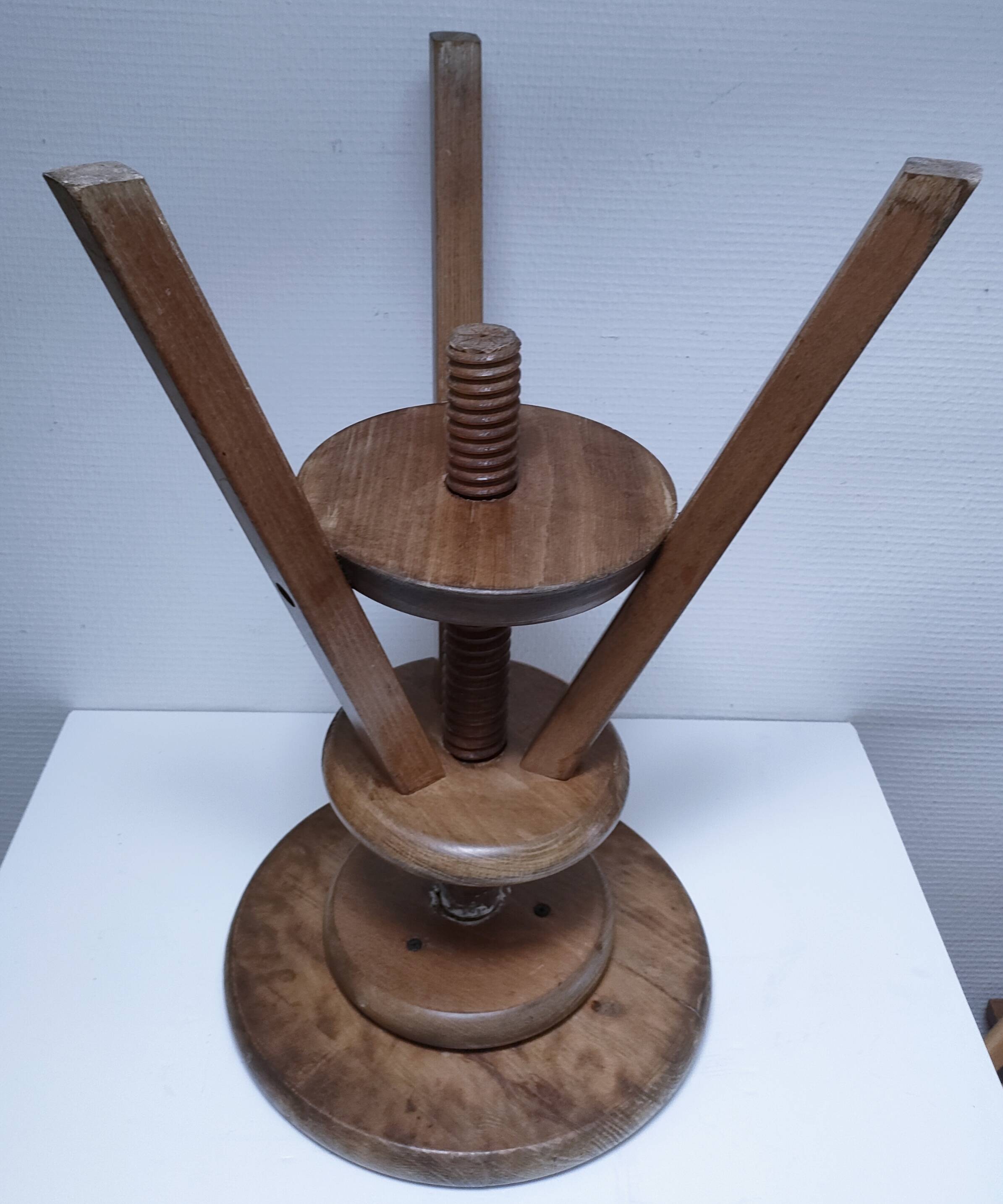 oak workshop patina stool