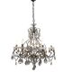 Bronze Pink Crystal Chandelier 1950’s