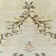 Tapis Vintage Turc Crème, Médaillon Floral, Style Shabby Chic, 150x250Cm