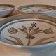 Vintage hollow plates in sandstone series of four marked Longchamp