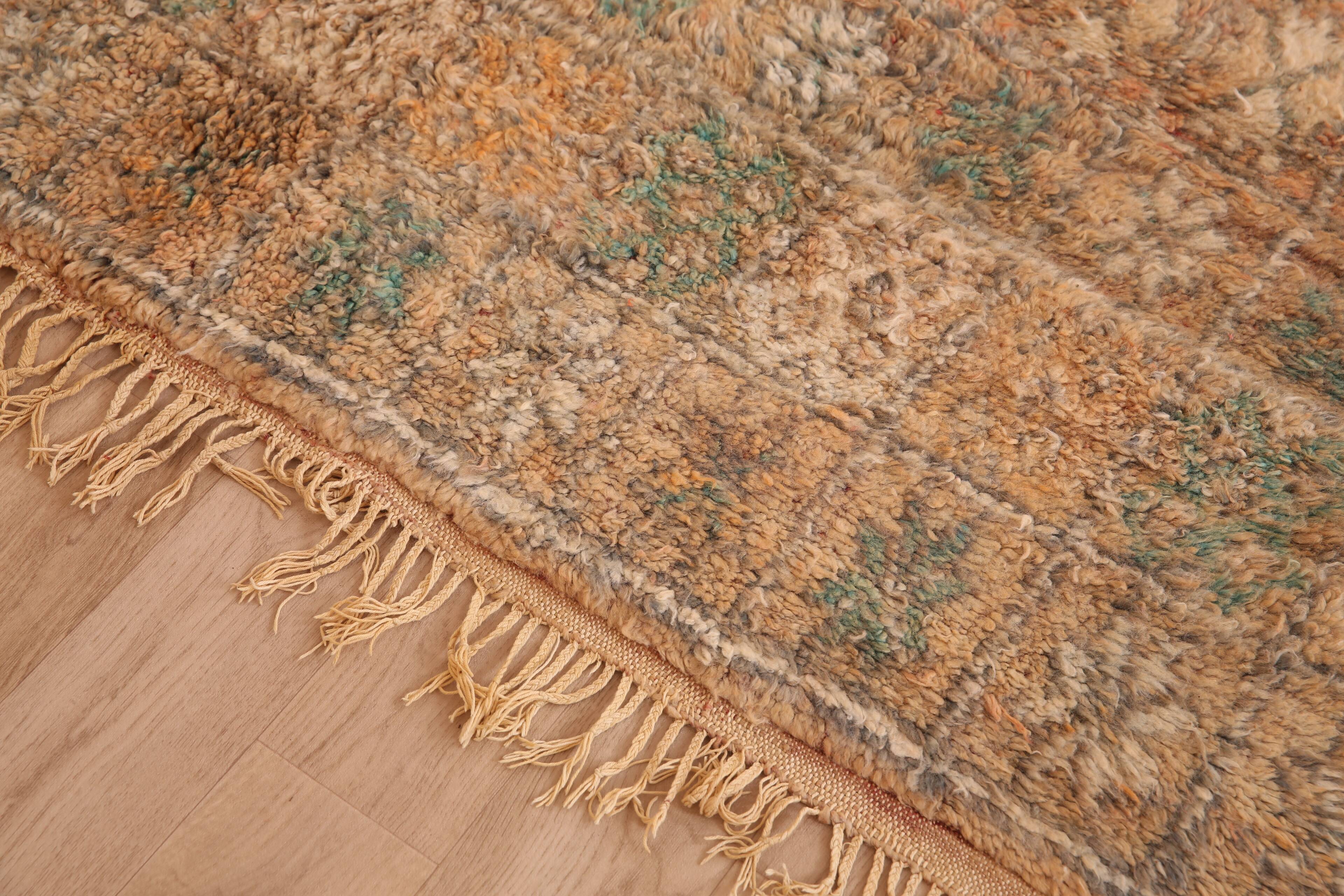 Peach Vintage Moroccan Rug 178 x 264 cm, Berber Wool Rug, Handmade Boho Rug
