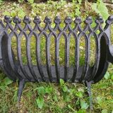 Old vintage black cast iron fireplace