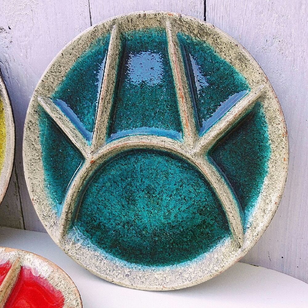 Six ceramic fondue plates Hugo Kohler Biel