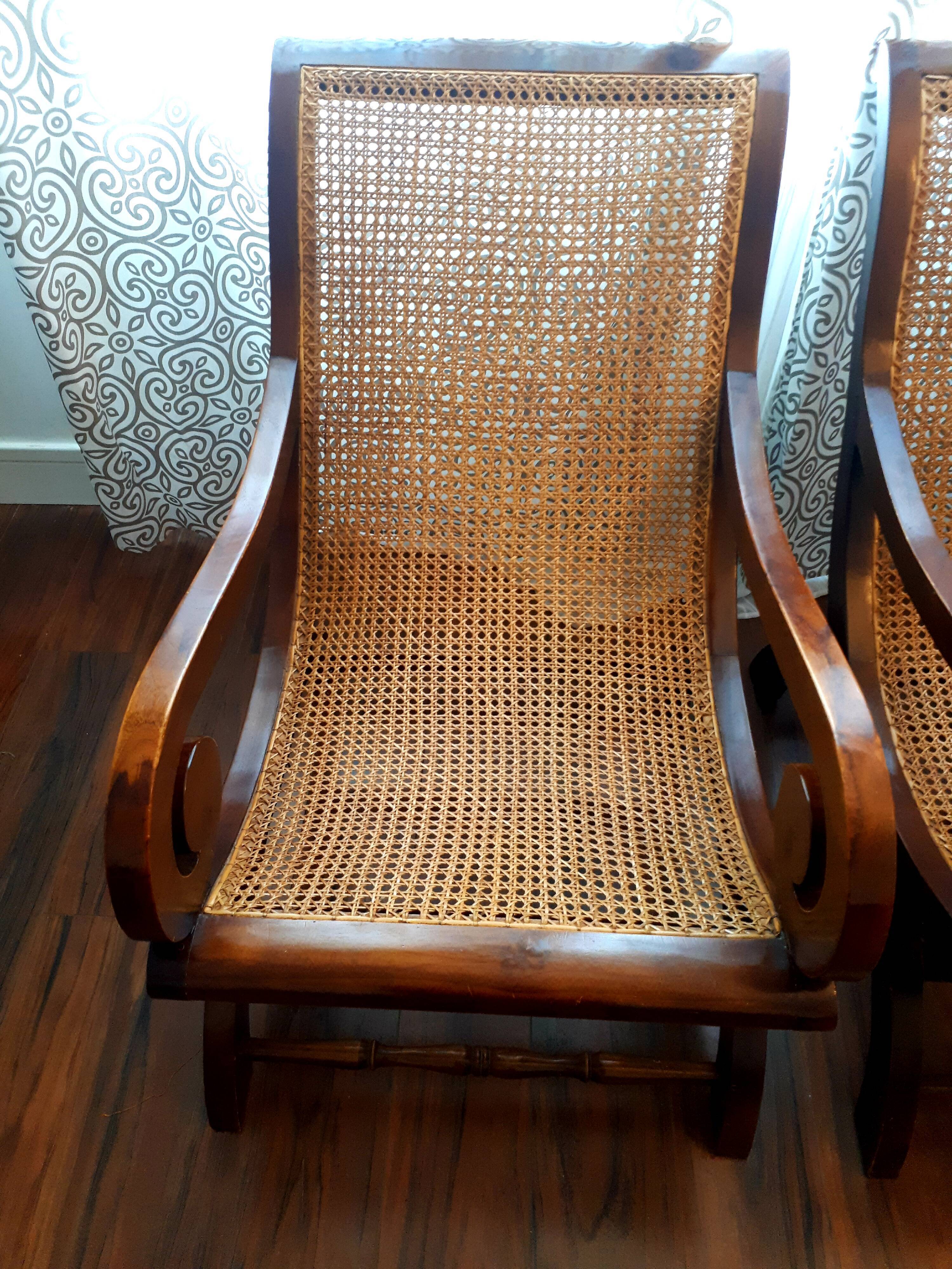 Pair of armchairs English style colonial