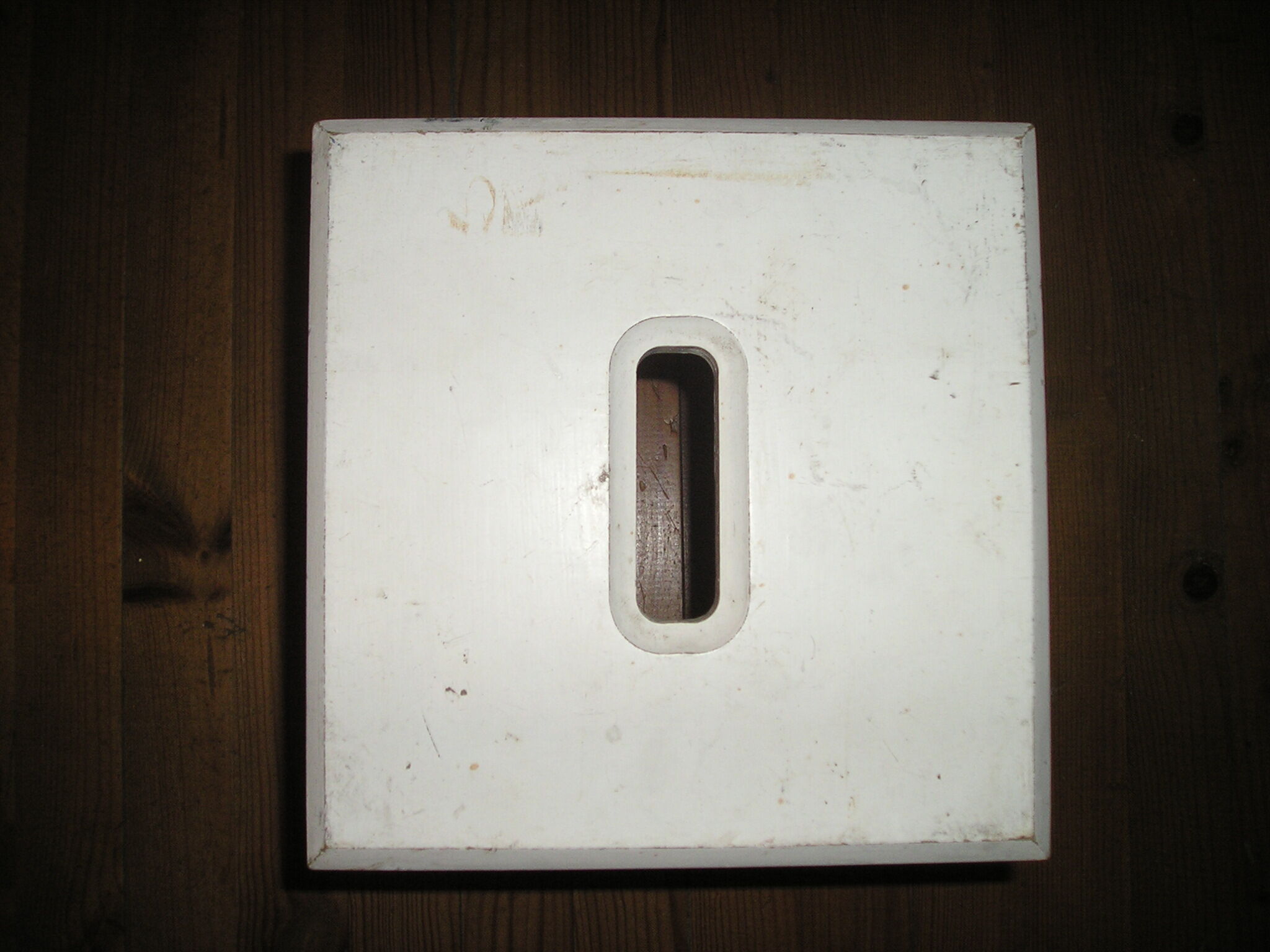 Tabouret bois vintage à pieds compas