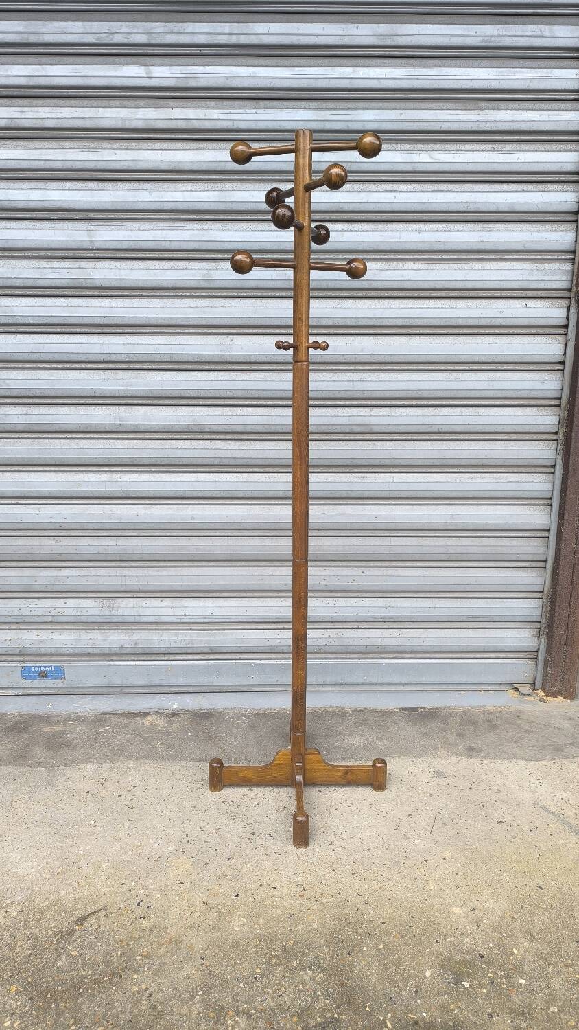 Scandinavian Beech Coat Rack 1960