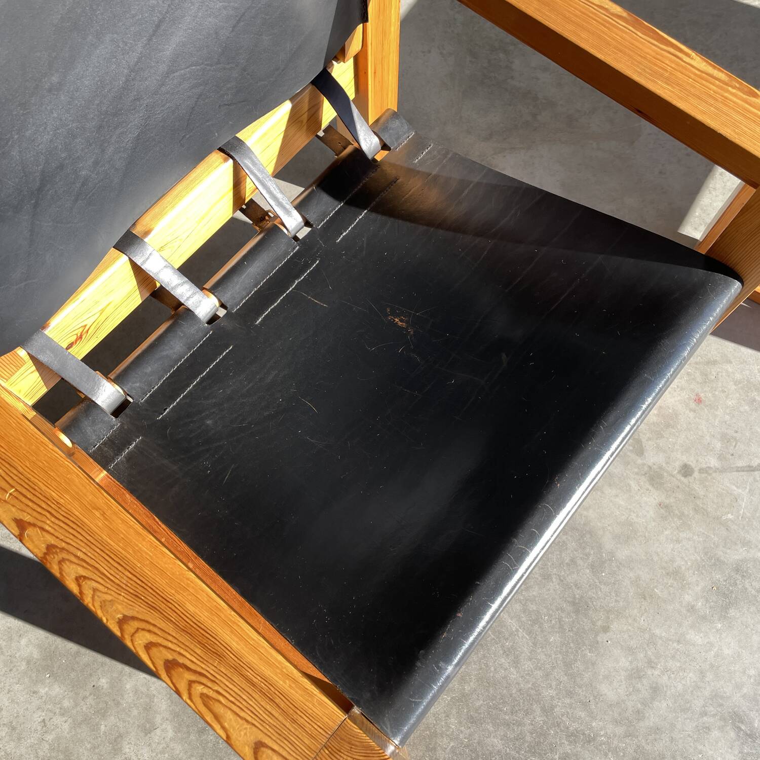 rare bohemian saddle leather safari easy chairs, 1970s