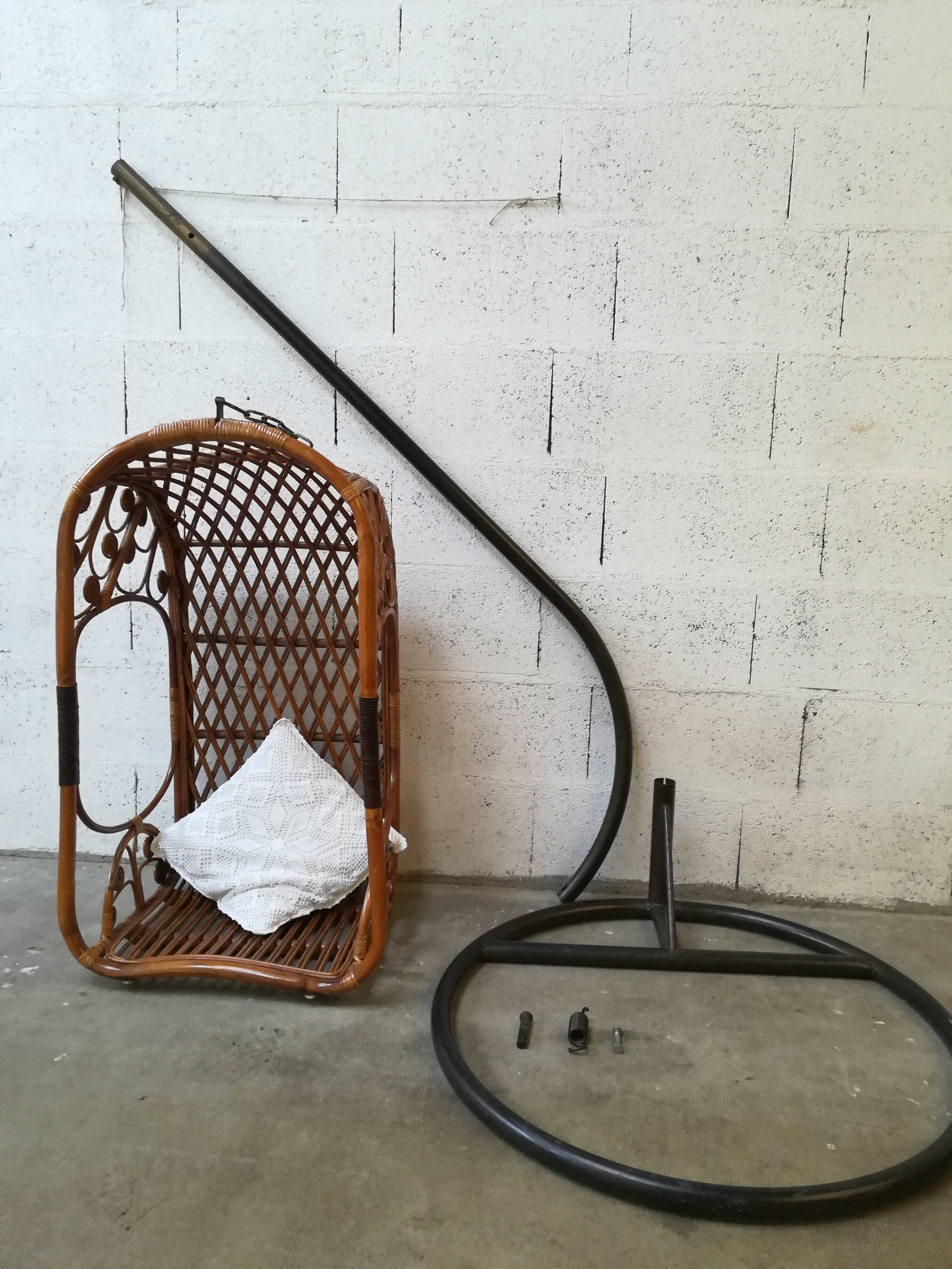 Vintage rattan hanging chair in perfect condition