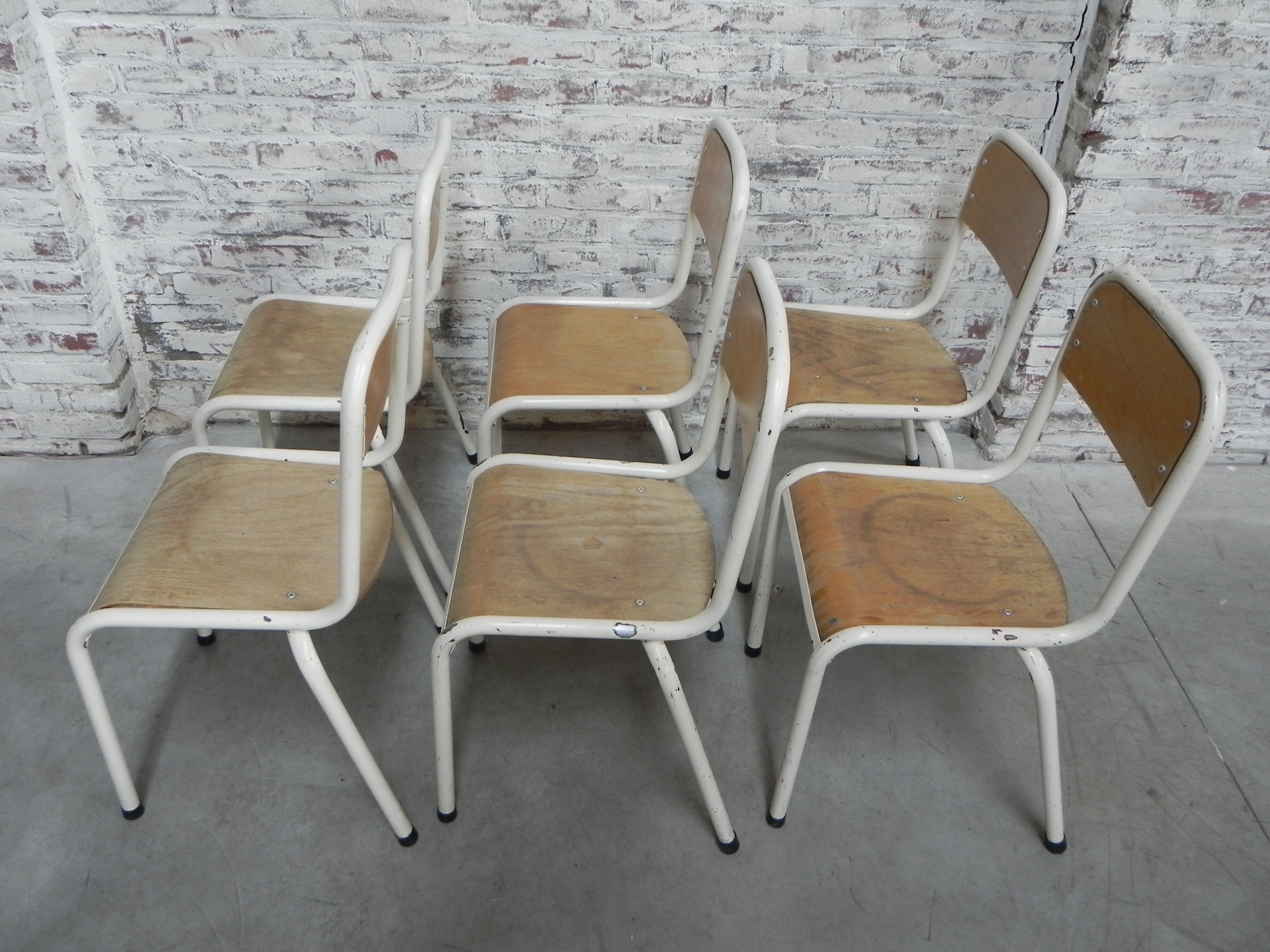 Set of 6 school chairs