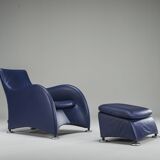 Set of Loge Lounge Chair & Ottoman by Gerard Van Den Berg for Montis, 1990s
