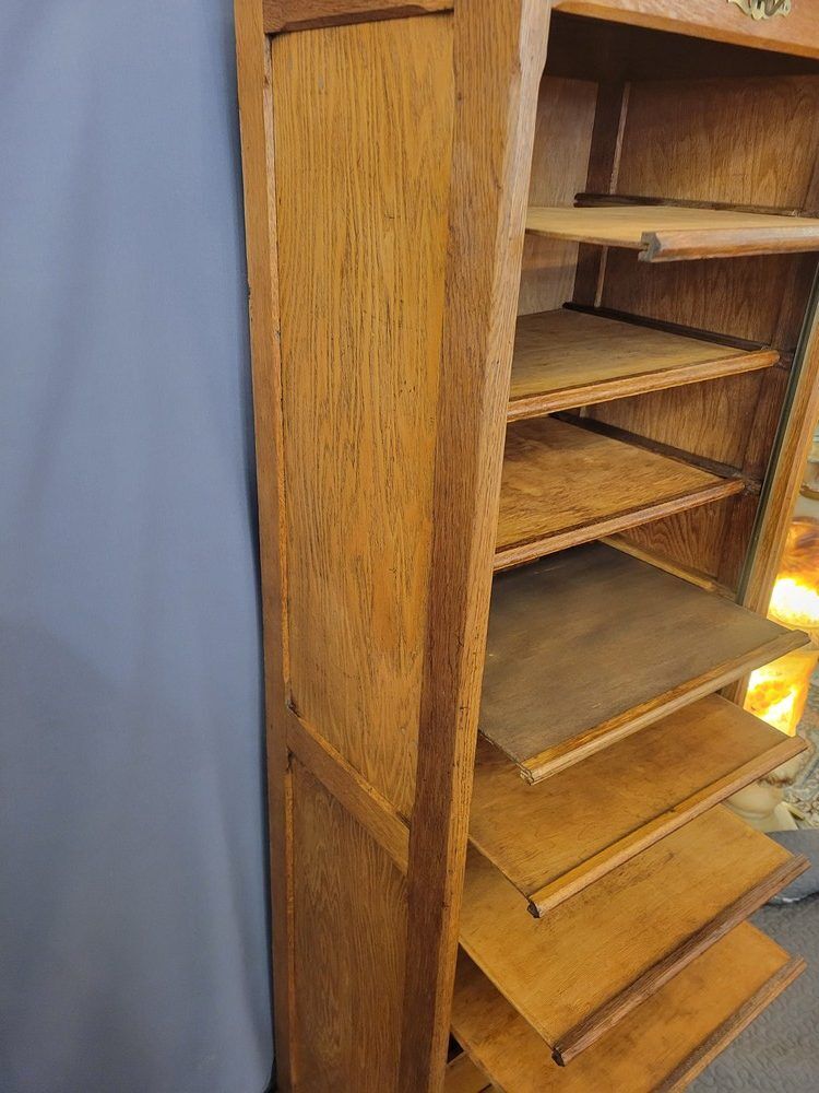 Filing cabinet with a curtain