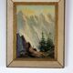 Oil on canvas painting view of the mountain