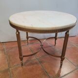 Brass and marble coffee table