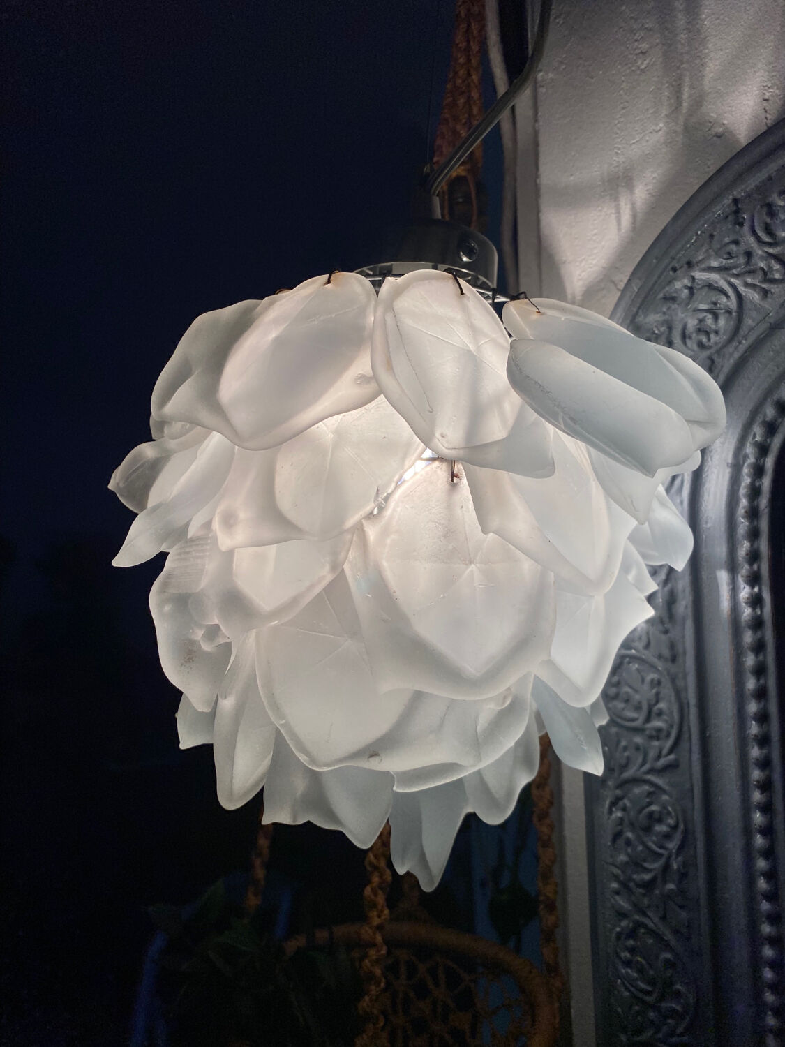 Vintage flower glass pendant chandelier