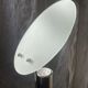 Adjustable frosted glass disc table lamp, France 1990s