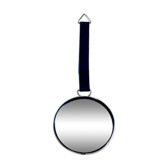 Miroir bombé œil de sorcière vintage accroche ruban velours
