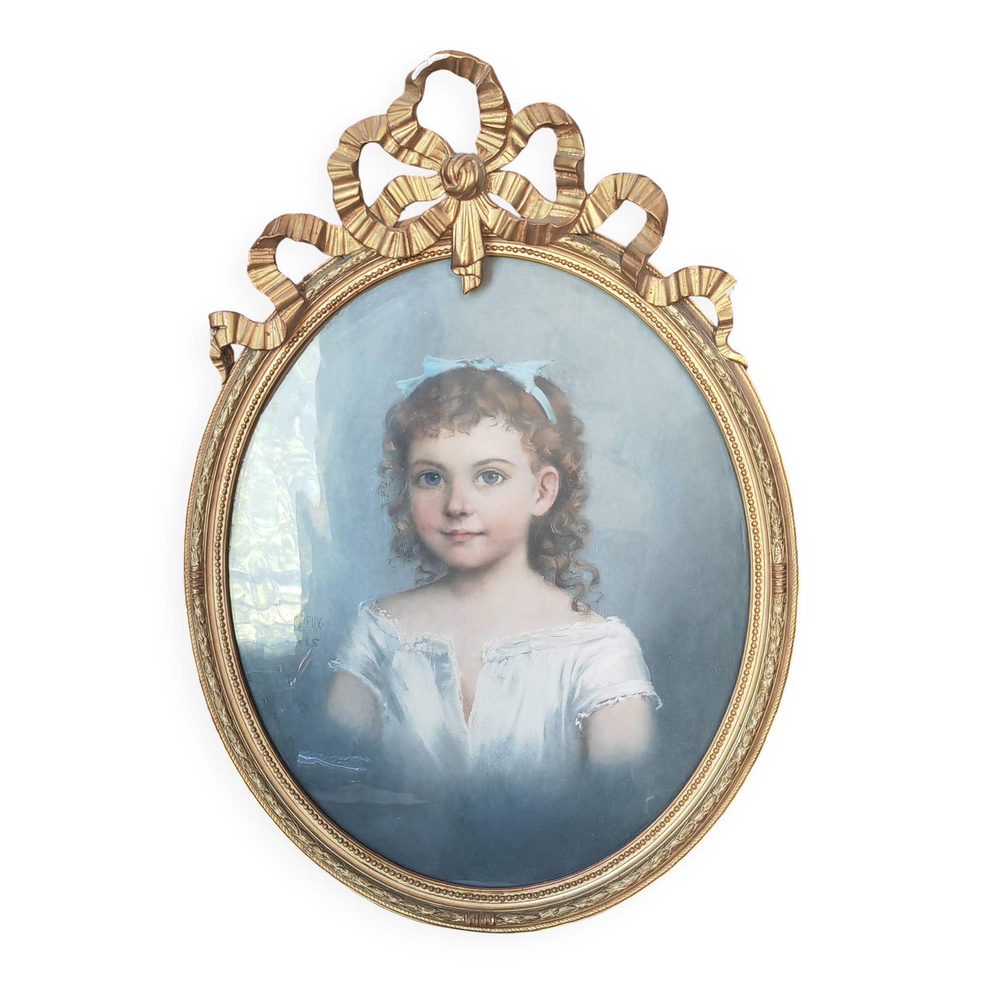 Framed 19th-century pastel