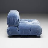 Canapé Camaleonda en Velours Bleu par Mario Bellini pour B&B Italia, Italie, 1970s