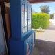 Blue painted glazed sideboard