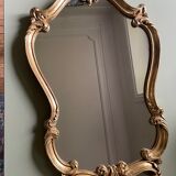 Golden resin shell mirror  46x75cm