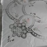 Vintage embroidered old tablecloth