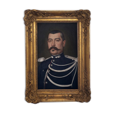 Portrait man 1930 in gold frame