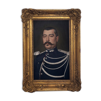 Portrait man 1930 in gold frame