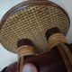 Pair of wall lights in rattan and caning
